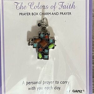 GANZ The Colors Of Faith Prayer Box And Prayer Cross Charm/Pendant